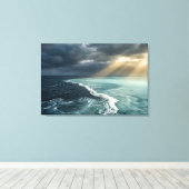 Amazon Meeting of Waters - Realistic Zen Landscape Canvas Afdruk (Insitu (Houten vloer))