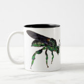Amazon Metallic Green Bee Tweekleurige Koffiemok (Links)