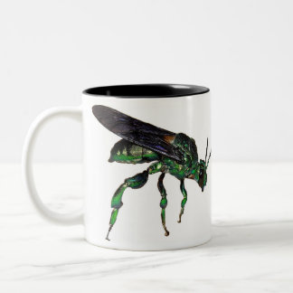 Amazon Metallic Green Bee Tweekleurige Koffiemok