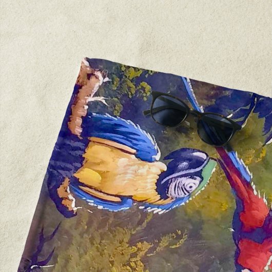 Amazon Rainforest Parrot-Oerwoud Strandlaken (In situ)