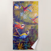 Amazon Rainforest Parrot-Oerwoud Strandlaken (Voorkant)