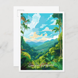 Amazon Rainforest Travel  illustratie Briefkaart