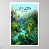 Amazon Rainforest Travel Poster (Voorkant)