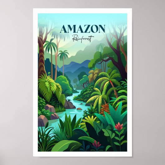 Amazon Rainforest Travel Poster (Voorkant)