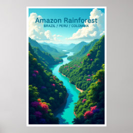 Amazon Regenwoud Poster Brazilië Peru Colombia