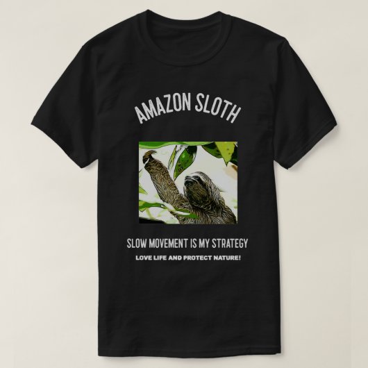 Amazon Sloth T-shirt (Design voorkant)