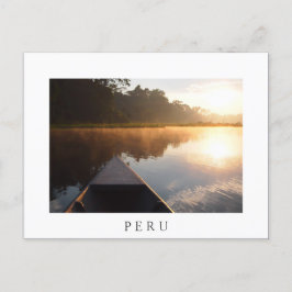 Amazon sunrise, Peru White text briefkaart