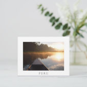 Amazon sunrise, Peru White text briefkaart (Staand voorkant)