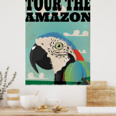 Amazon vintage reisposter poster (Keuken)