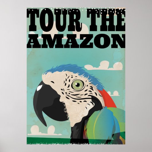 Amazon vintage reisposter poster (Voorkant)