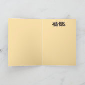 Amazon Warrior Walkin' the Dog Card Feestdagen Kaart (Binnen)