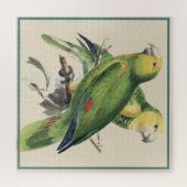 Amazona Parrots -  vintage birds Legpuzzel (Horizontaal)