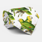 Amazona Parrots -  vogels Stropdas (Opgerold)