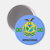 Amazonas, Brazilië Staatmagneet Imå das Amazonas Magneet (Voorkant / Achterkant)