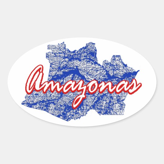 Amazonas Ovale Sticker (Voorkant)