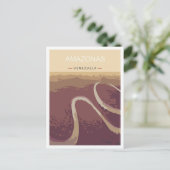 Amazonas Venezuela Art Vintage Travel Illustratie Briefkaart (Staand voorkant)