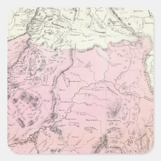 Amazonas, Venezuela Vierkante Sticker (Voorkant)