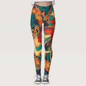 Amazone | Kleurrijk patroon Leggings (Voorkant)