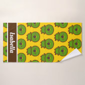 Amazone met gele naps badhanddoek (Badhanddoek)