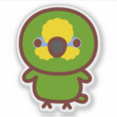 amazone met Oranje vleugels Sticker (Voorkant)
