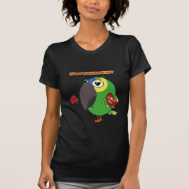 Amazone papegaai liefde, papegaai vrouwen t-shirt