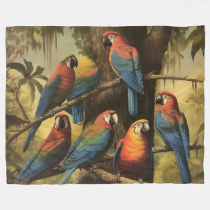 Amazone Papegaaienoord Diepe Weelderige Wildernis  Fleece Deken