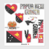 Amazone Papoea - Nieuw - Guinea vormt nationale sy Sticker (Vel)