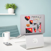 Amazone Papoea - Nieuw - Guinea vormt nationale sy Sticker (Laptop op bureau)