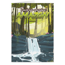 Amazone regenwoud cartoon reisposter