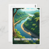 Amazone River Manu Nationaal Park Peru Briefkaart (Voorkant / Achterkant)