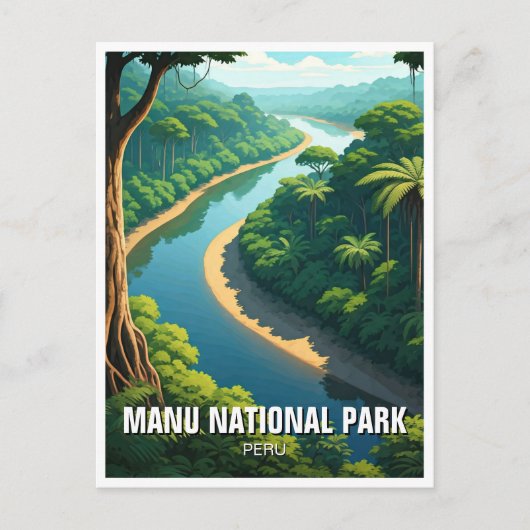 Amazone River Manu Nationaal Park Peru Briefkaart (Voorkant)