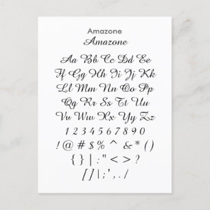 Amazone - Zazzle-lettertypemonsteringsblad Briefkaart