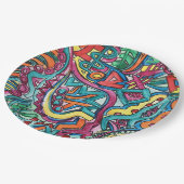 Amazonia-handgeschilderde Abstracte kunst Papieren Bordje (Gekanteld)