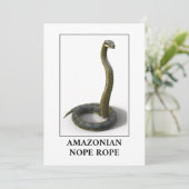 Amazonian Nope Rope - Anaconda Snake Danger Kaart (Staand voorkant)