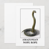 Amazonian Nope Rope - Anaconda Snake Danger Kaart (Voorkant / Achterkant)