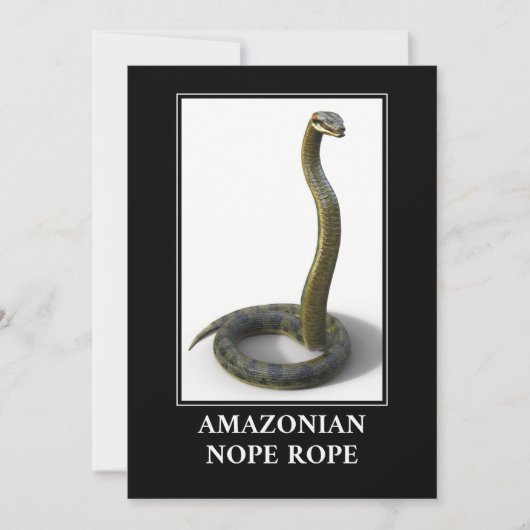 Amazonian Nope Rope - Anaconda Snake Danger Kaart (Voorkant)