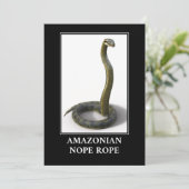 Amazonian Nope Rope - Anaconda Snake Danger Kaart (Staand voorkant)