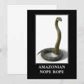 Amazonian Nope Rope - Anaconda Snake Danger Kaart (Voorkant / Achterkant)