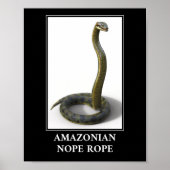 Amazonian Nope Rope - Anaconda Snake Danger Poster (Voorkant)