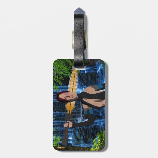 Amazonian Woman Bagagelabel (Achterkant verticaal)