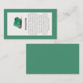 Amazoniet Crystal Betekenis Edelsteen Sieraden Visitekaartje (Voorkant / Achterkant)