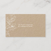 ambacht | Chic Minimal Floral Visitekaartje (Achterkant)