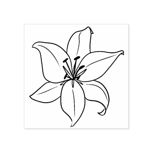 Ambacht deco lelie rubberstempel (Afrduk)