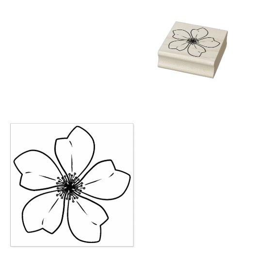 Ambacht deco sakura bloem rubberstempel (Gestempeld)