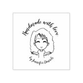 Ambacht Handgemaakt met liefde genoemd persoon nat Rubberstempel (Afrduk)