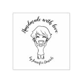 Ambacht Handgemaakt met liefde genoemd persoon spr Rubberstempel (Afrduk)