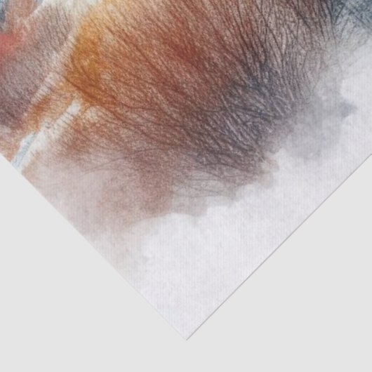 Ambacht met antieke waterverf Kersttrein  Tissuepapier (Detail)