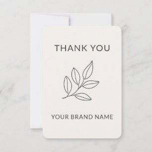 Ambachtelijk Artisanaal Minimalistisch Botanisch E Bedankkaart