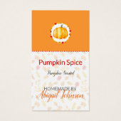 Ambachtelijk Bad & Lichaam Etiket Pompoen Kruid |  Visitekaartje (Voorkant)