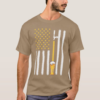 Ambachtelijk Bier Amerikaanse Vlag USA 4 juli Brou T-shirt